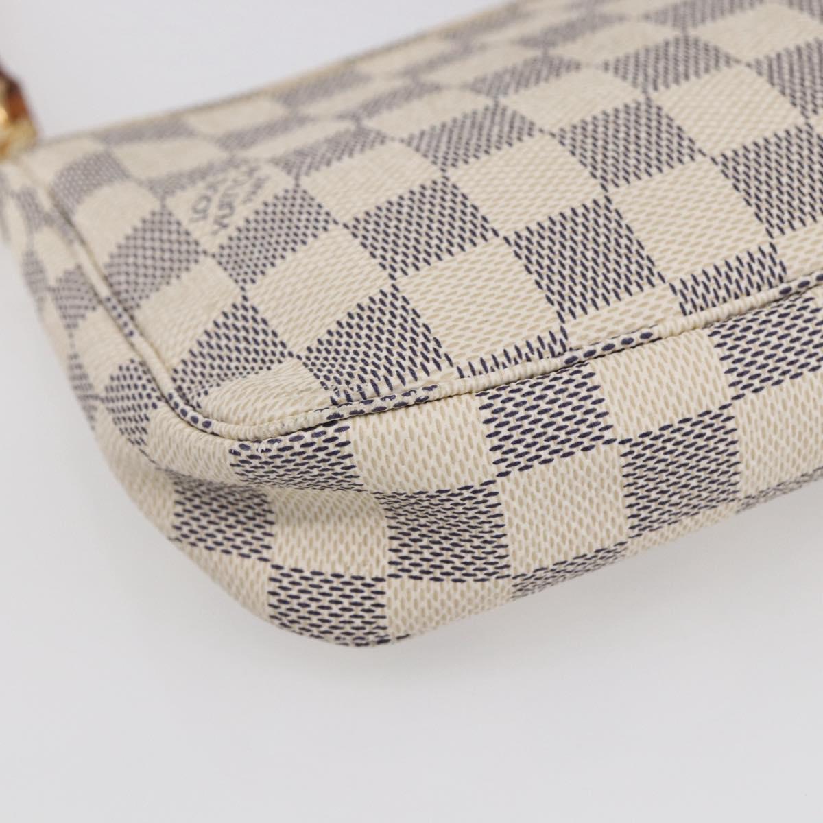 LOUIS VUITTON Damier Azur Pochette Accessoires Pouch N51986 LV Auth 152406V