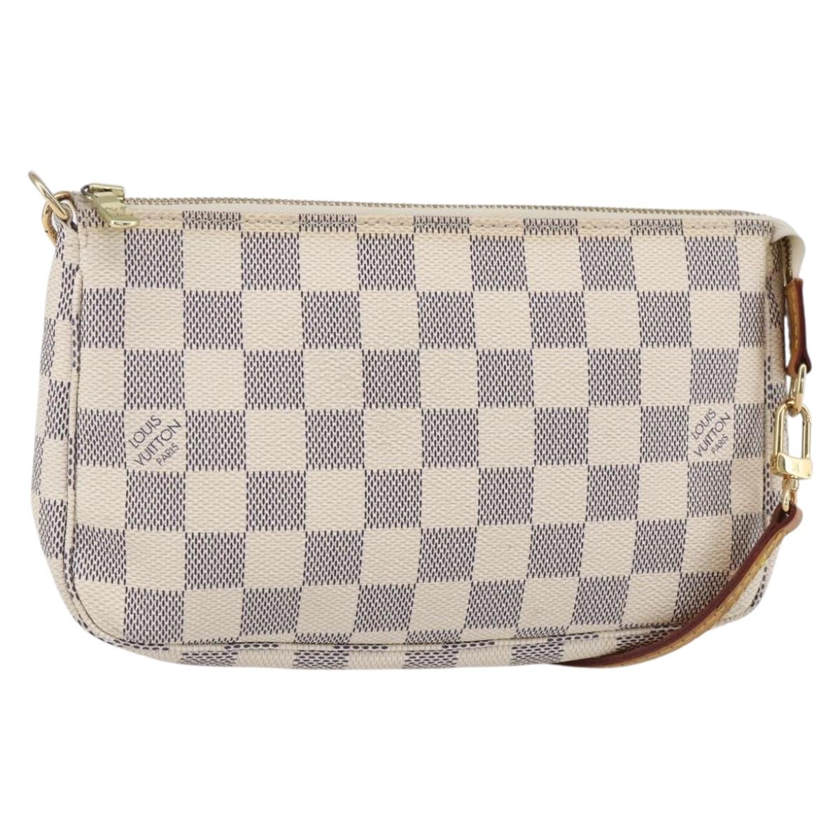LOUIS VUITTON Damier Azur Pochette Accessoires Pouch N51986 LV Auth 152406V