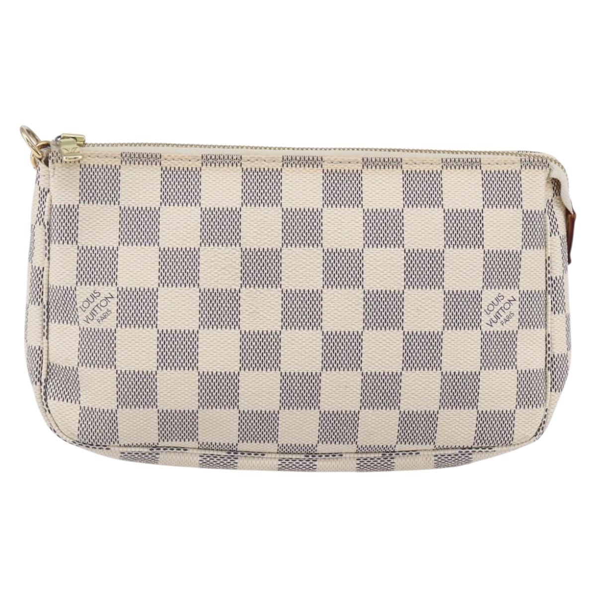 LOUIS VUITTON Damier Azur Pochette Accessoires Pouch N51986 LV Auth 152406V