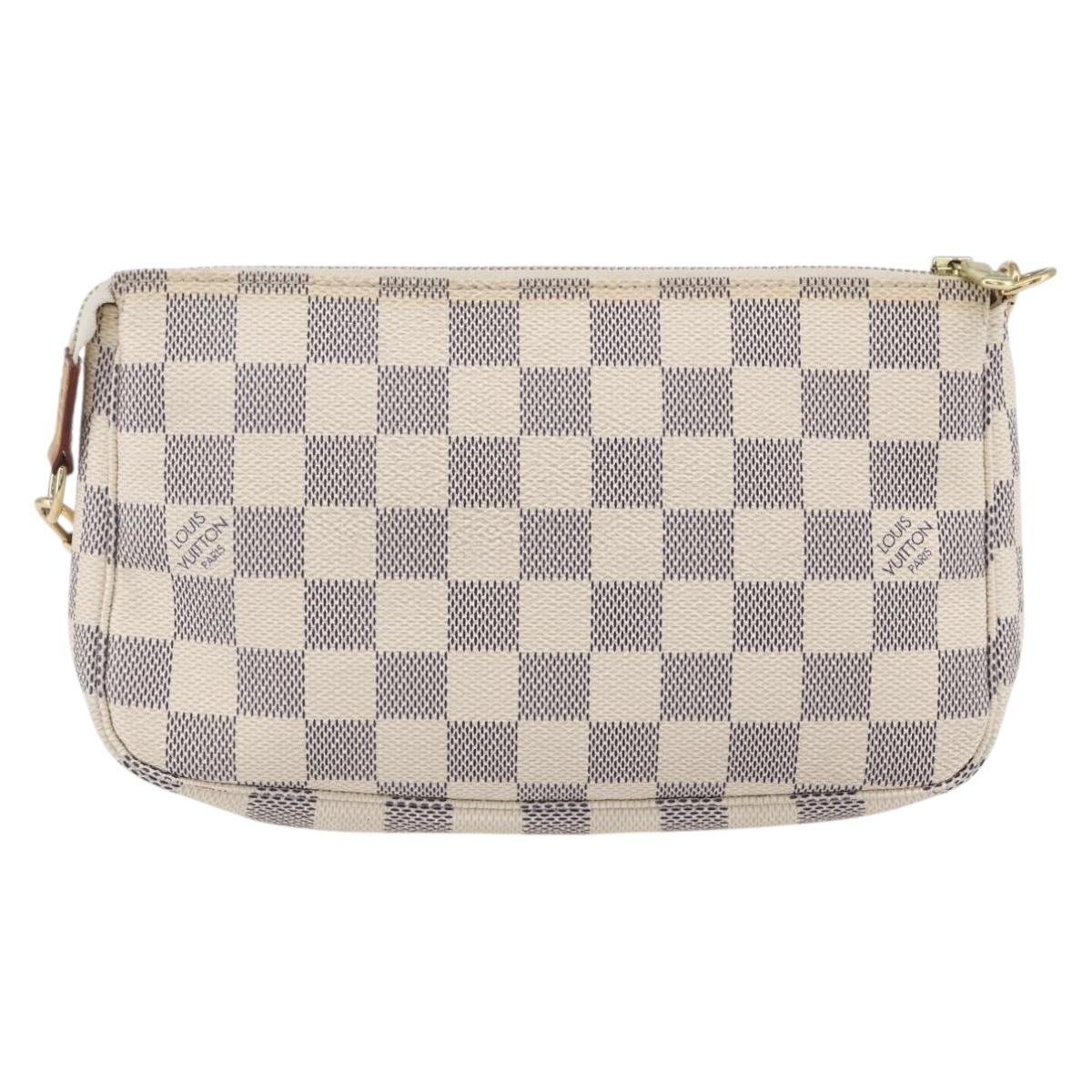 LOUIS VUITTON Damier Azur Pochette Accessoires Pouch N51986 LV Auth 152406V
