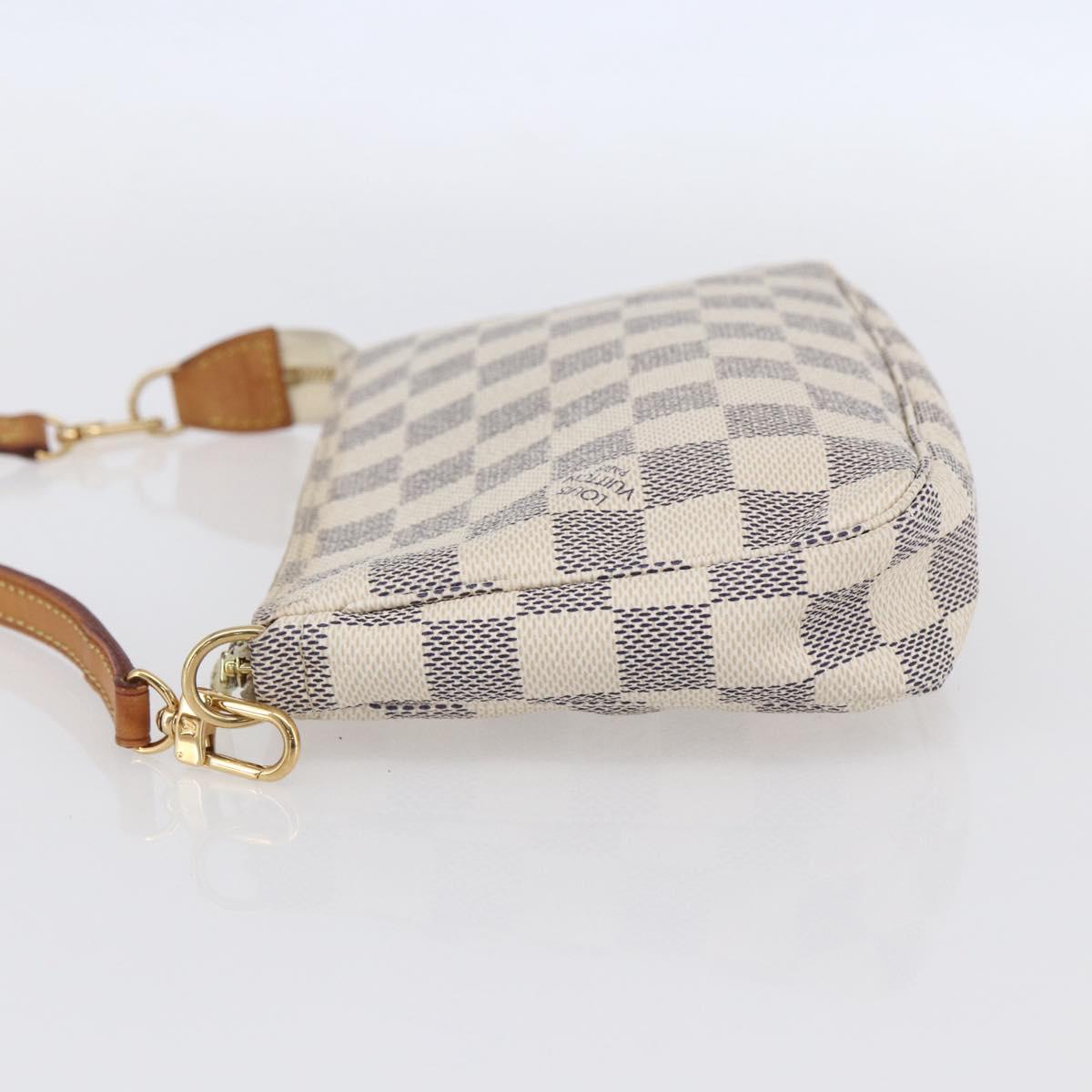 LOUIS VUITTON Damier Azur Pochette Accessoires Pouch N51986 LV Auth 152406V