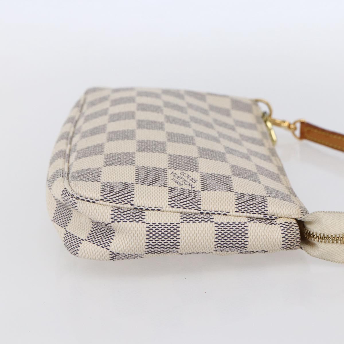 LOUIS VUITTON Damier Azur Pochette Accessoires Pouch N51986 LV Auth 152406V