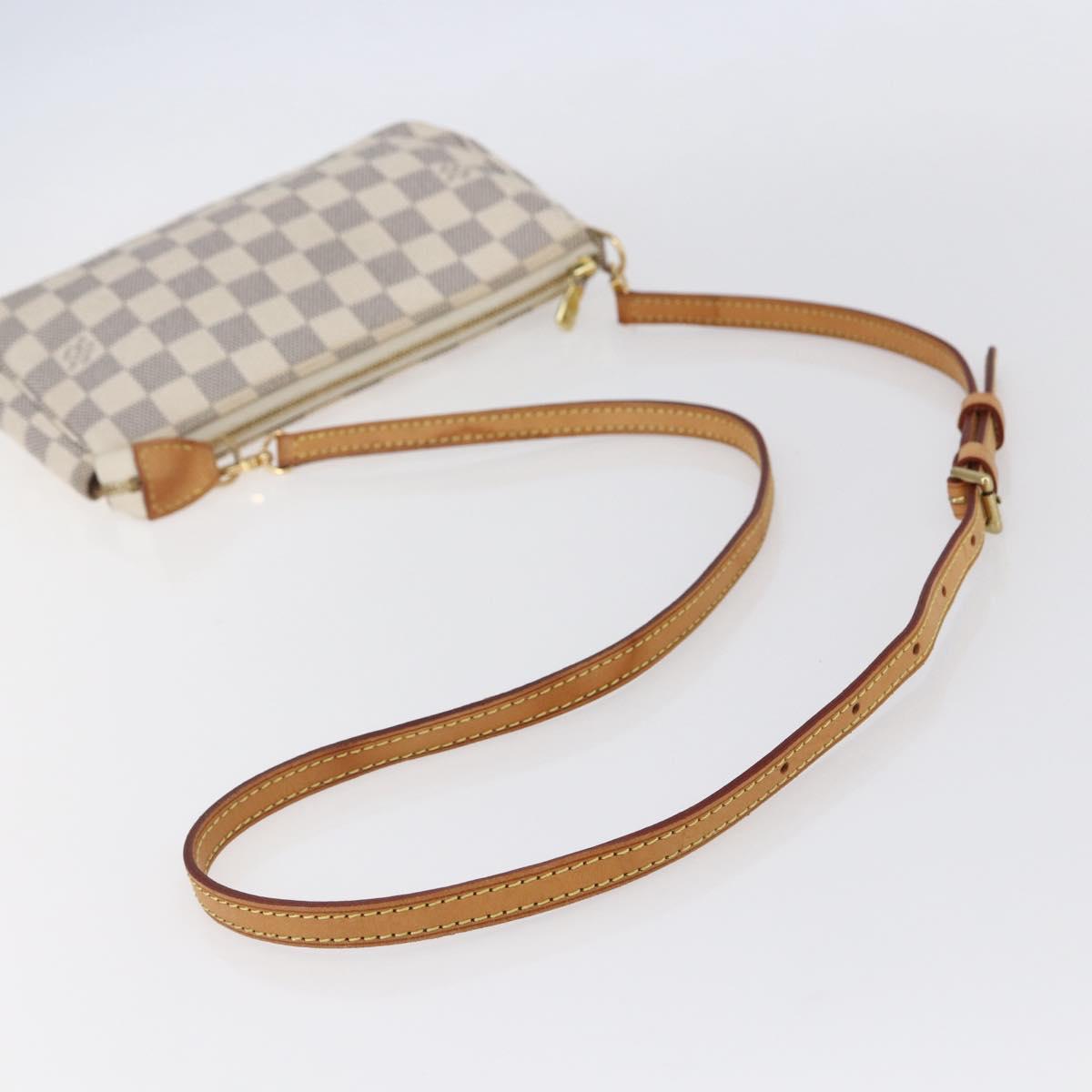 LOUIS VUITTON Damier Azur Pochette Accessoires Pouch N51986 LV Auth 152406V