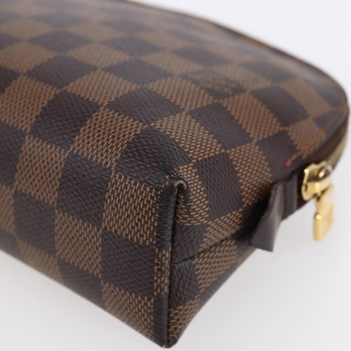 LOUIS VUITTON Damier Ebene Pochette Cosmetic GM Pouch N23345 LV Auth 152407