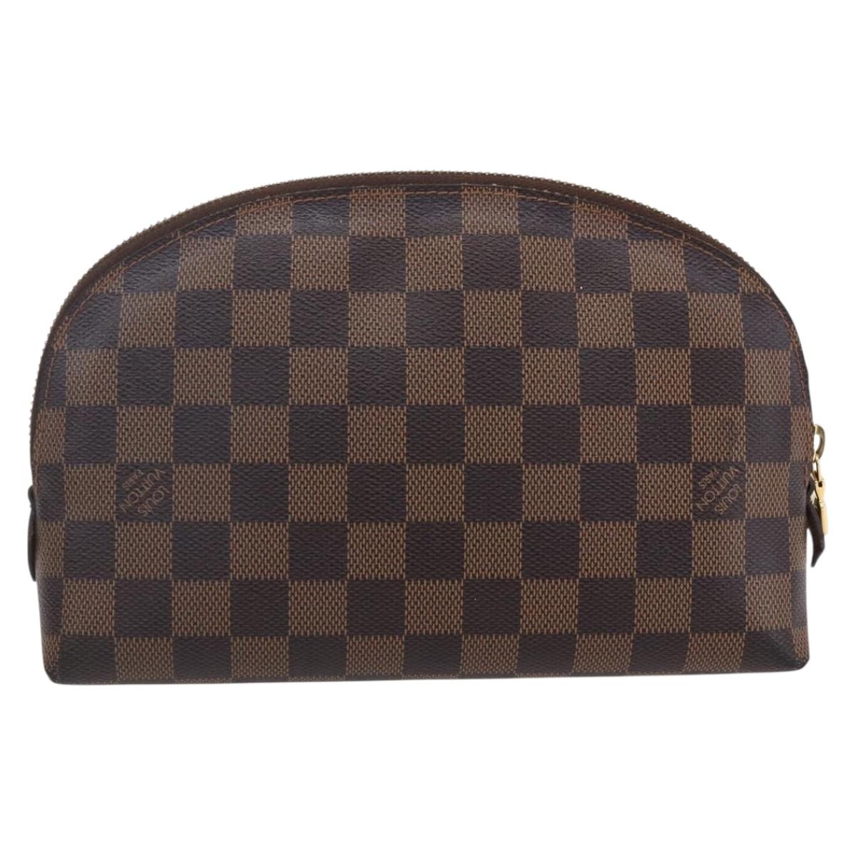 LOUIS VUITTON Damier Ebene Pochette Cosmetic GM Pouch N23345 LV Auth 152407
