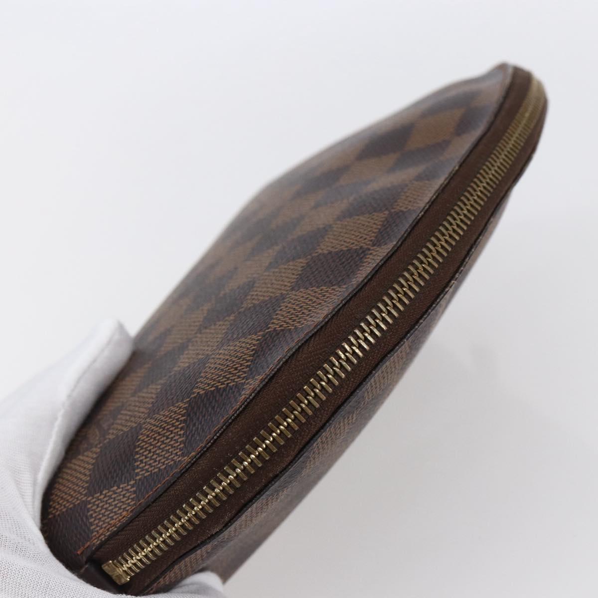 LOUIS VUITTON Damier Ebene Pochette Cosmetic GM Pouch N23345 LV Auth 152407
