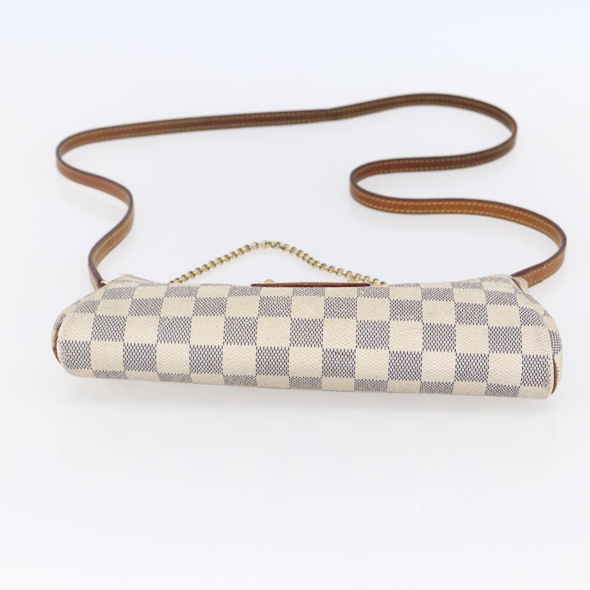 LOUIS VUITTON Damier Azur Eva Shoulder Bag 2way N55214 LV Auth 152408