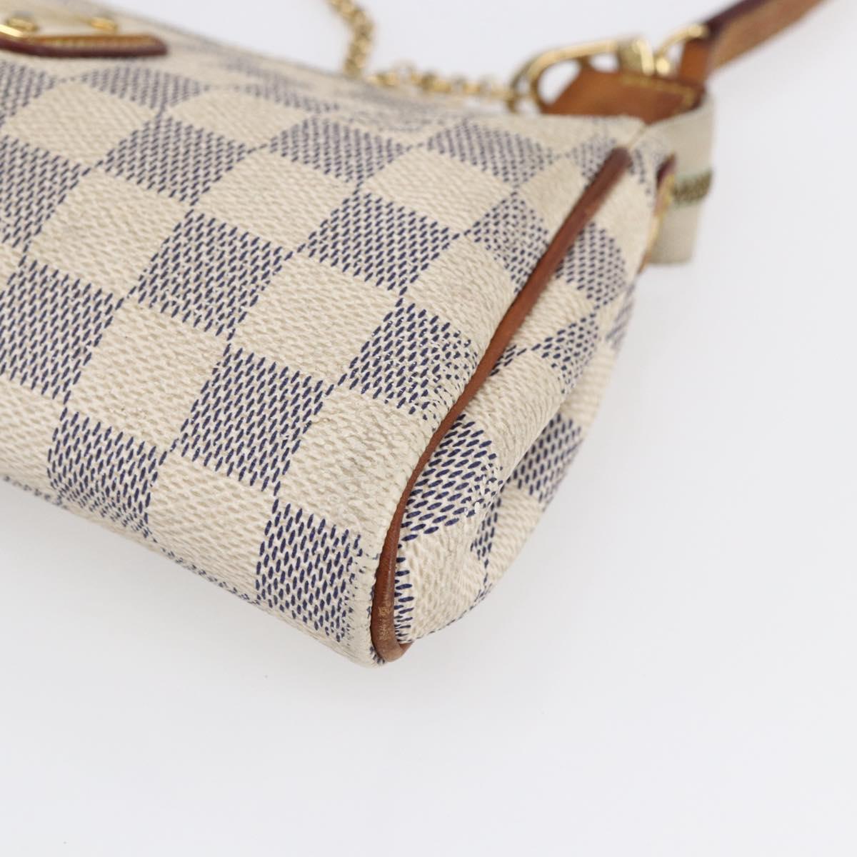 LOUIS VUITTON Damier Azur Eva Shoulder Bag 2way N55214 LV Auth 152408