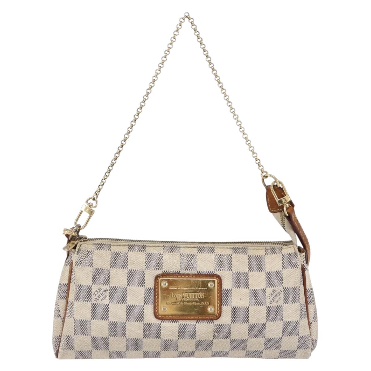 LOUIS VUITTON Damier Azur Eva Shoulder Bag 2way N55214 LV Auth 152408