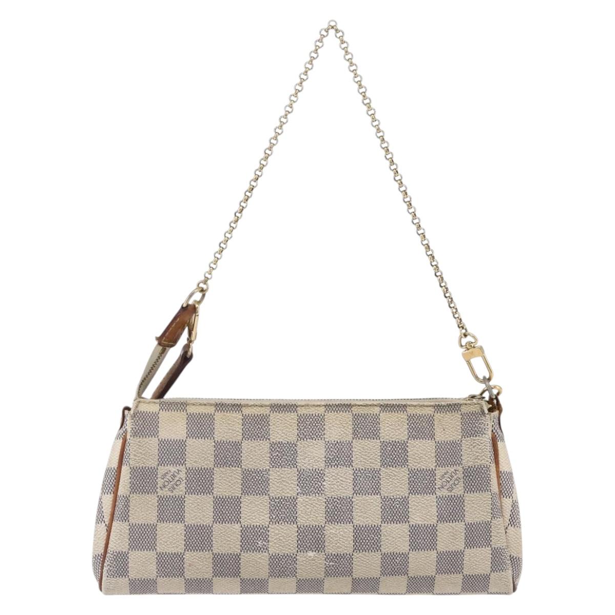 LOUIS VUITTON Damier Azur Eva Shoulder Bag 2way N55214 LV Auth 152408