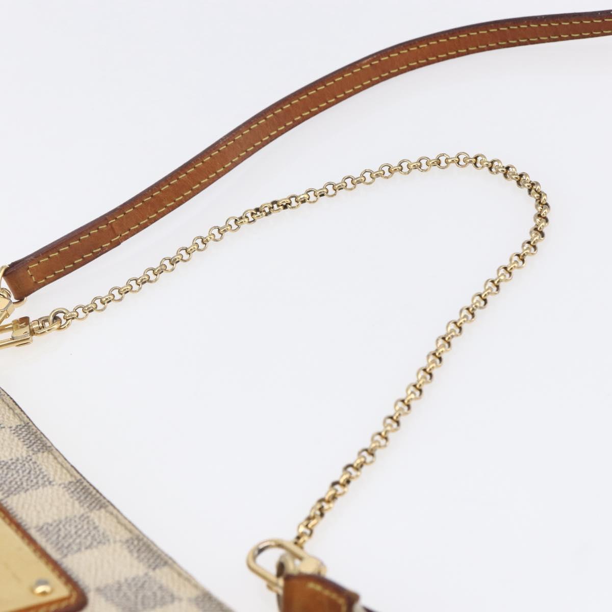 LOUIS VUITTON Damier Azur Eva Shoulder Bag 2way N55214 LV Auth 152408