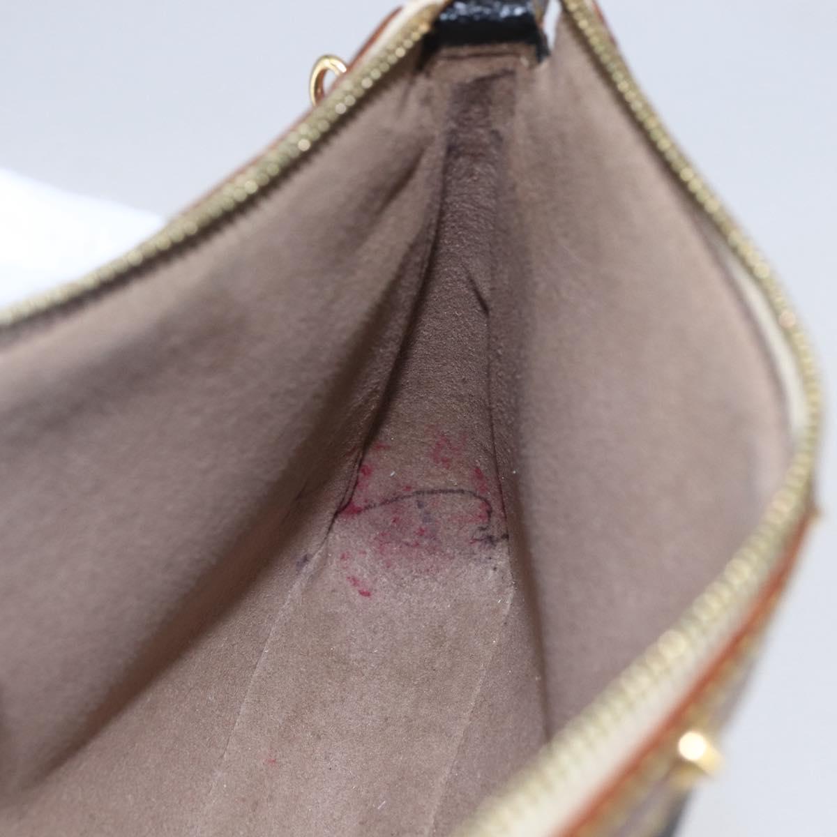 LOUIS VUITTON Multicolor Pochette Accessoires Pouch Black M92648 LV Auth 152410