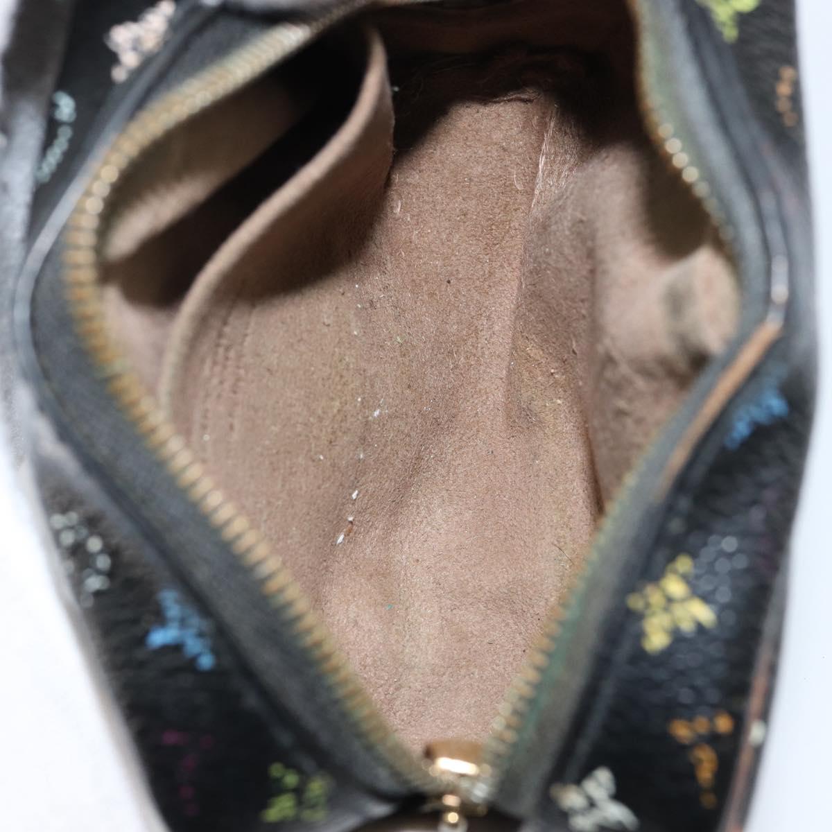 LOUIS VUITTON Monogram Multicolor Trousse Wapity Pouch Black M58034 Auth 152411