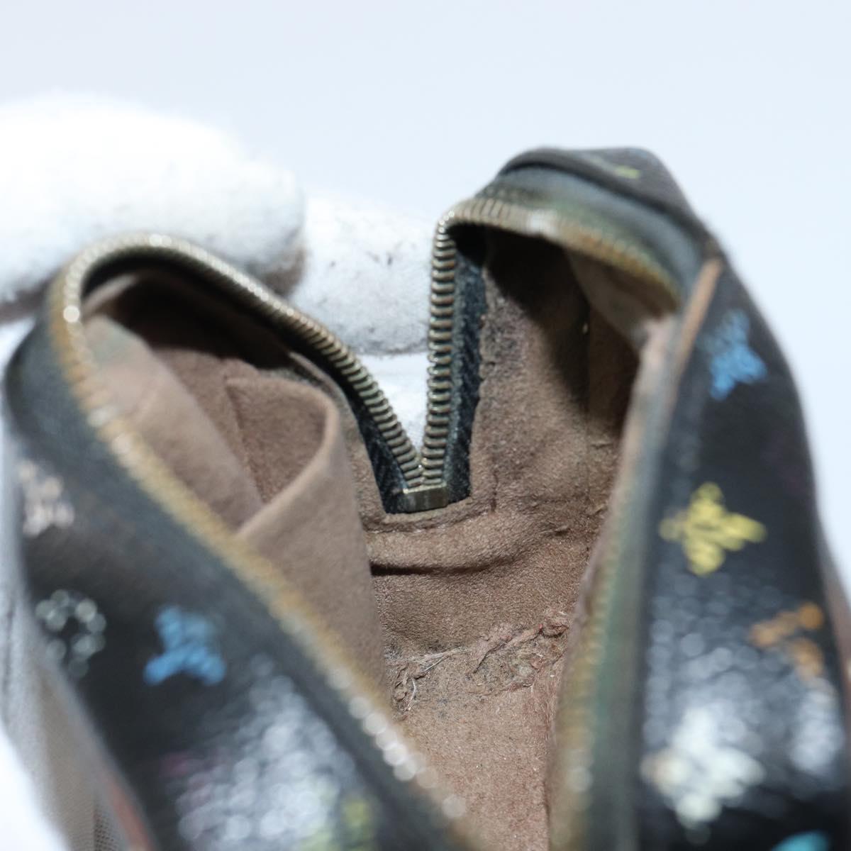 LOUIS VUITTON Monogram Multicolor Trousse Wapity Pouch Black M58034 Auth 152411