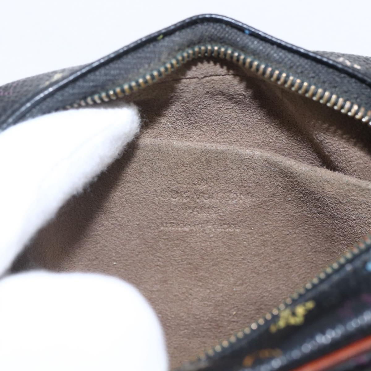 LOUIS VUITTON Monogram Multicolor Trousse Wapity Pouch Black M58034 Auth 152412