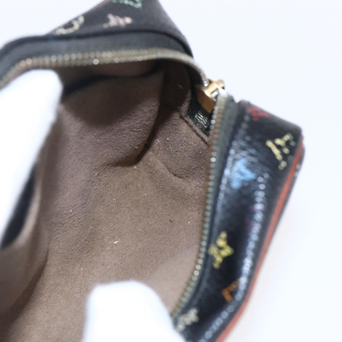 LOUIS VUITTON Monogram Multicolor Trousse Wapity Pouch Black M58034 Auth 152412