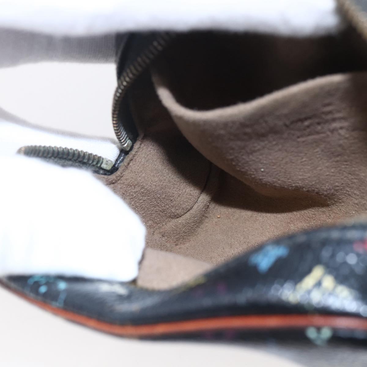 LOUIS VUITTON Monogram Multicolor Trousse Wapity Pouch Black M58034 Auth 152412