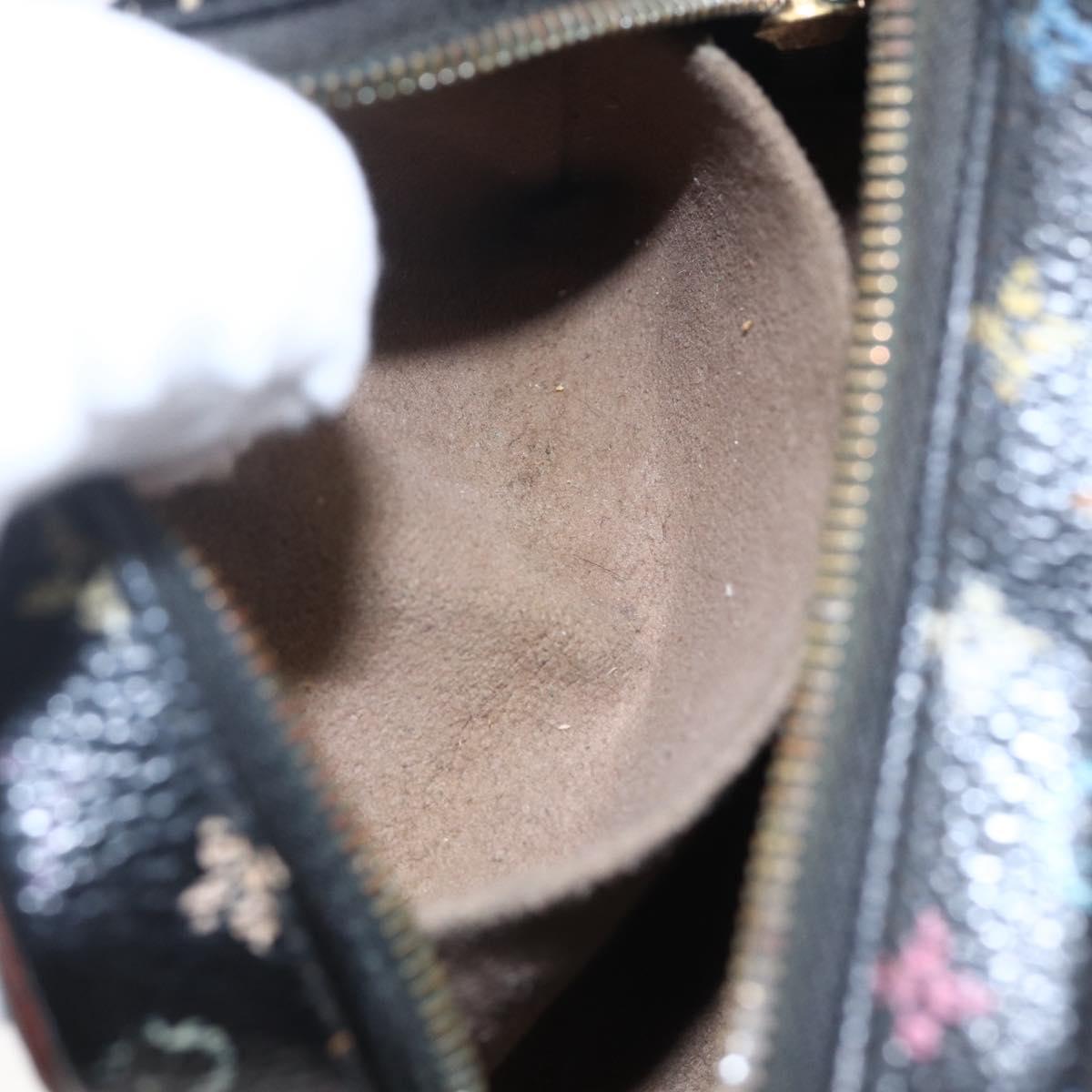 LOUIS VUITTON Monogram Multicolor Trousse Wapity Pouch Black M58034 Auth 152412