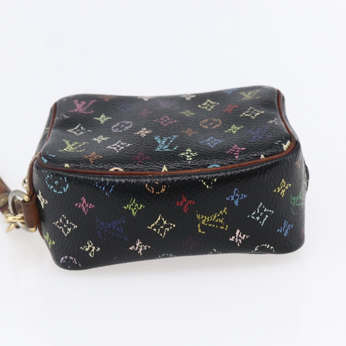 LOUIS VUITTON Monogram Multicolor Trousse Wapity Pouch Black M58034 Auth 152412