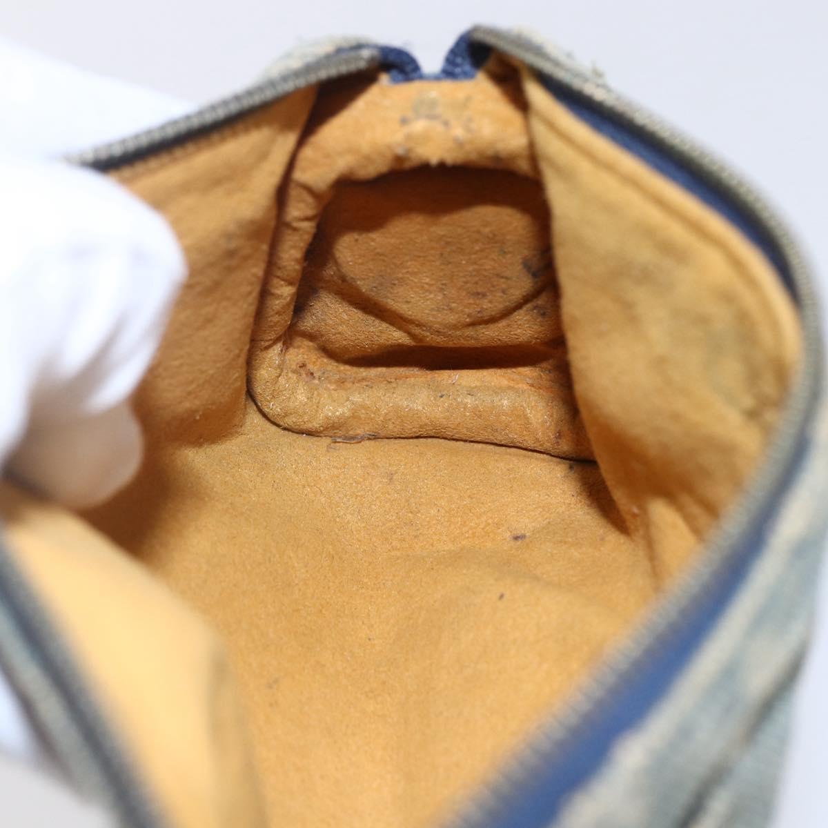 LOUIS VUITTON Monogram Denim Trousse Speedy GM Pouch Blue M95081 LV Auth 152415