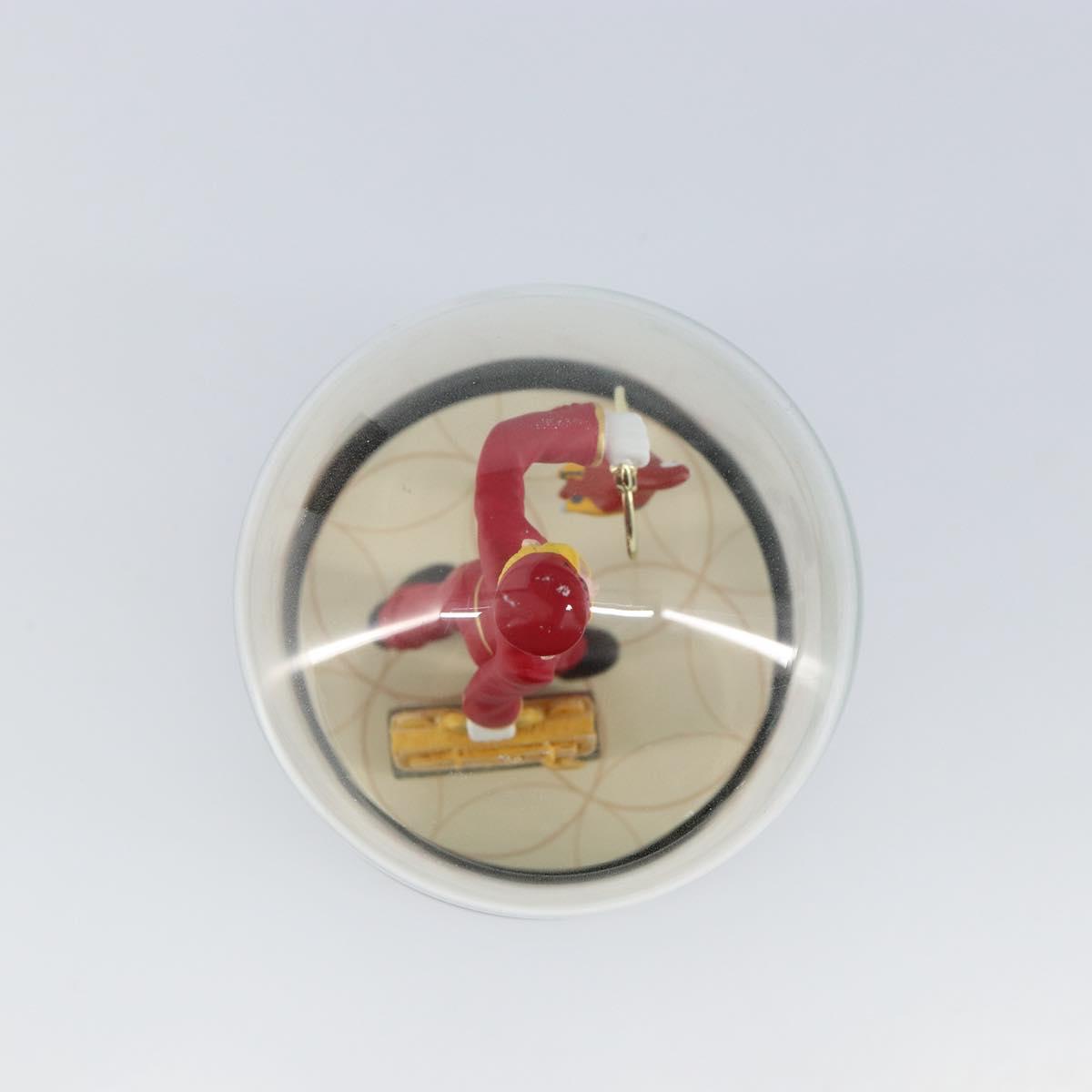 LOUIS VUITTON Snow Globe Pageboy Clear Red LV Auth 152416