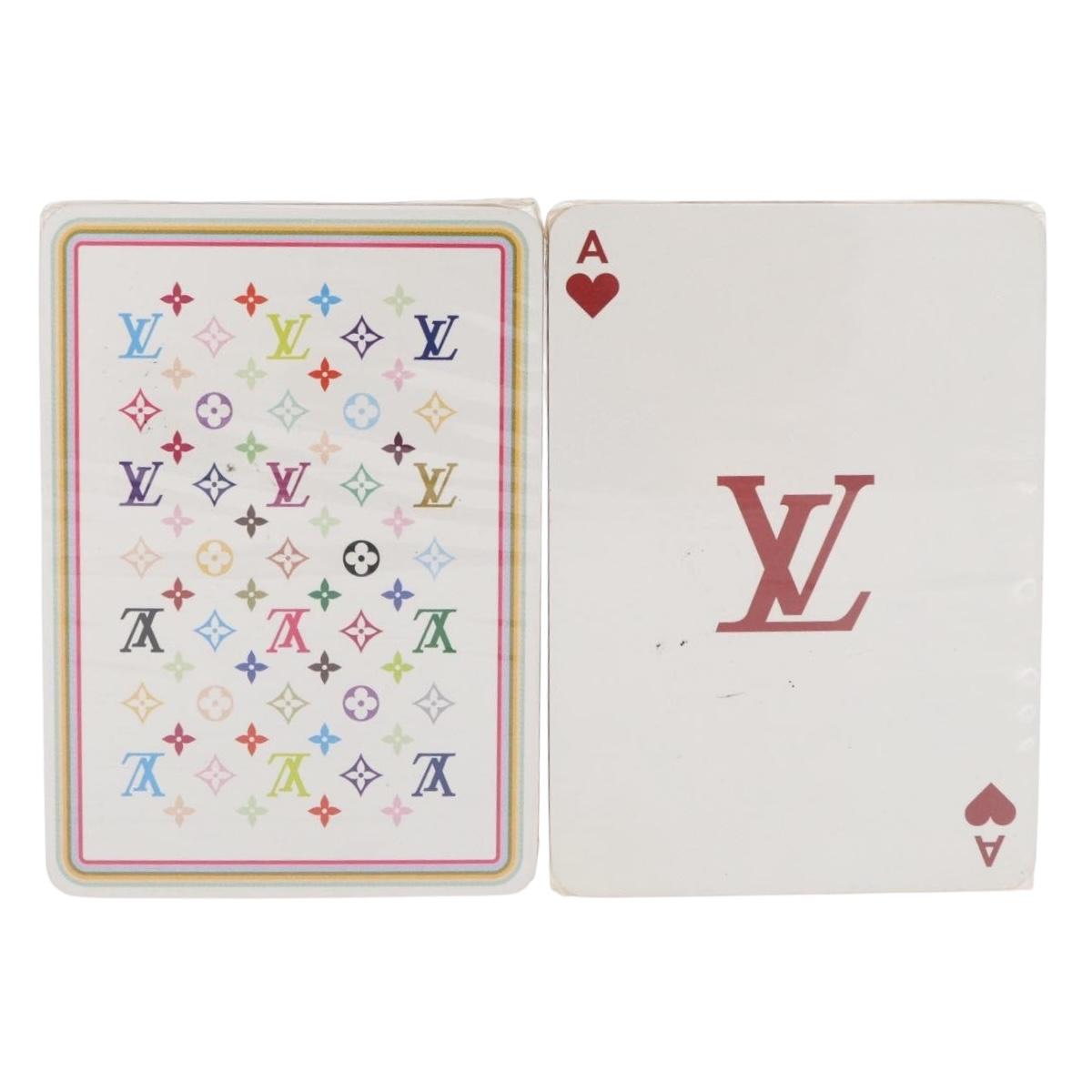 LOUIS VUITTON Monogram Multicolor Playing Cards Black White LV Auth 152420A