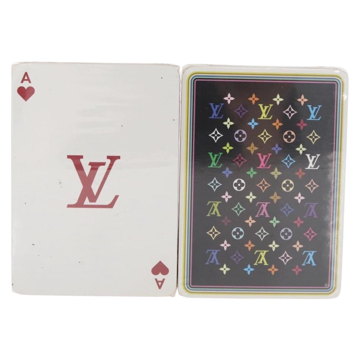 LOUIS VUITTON Monogram Multicolor Playing Cards Black White LV Auth 152420M