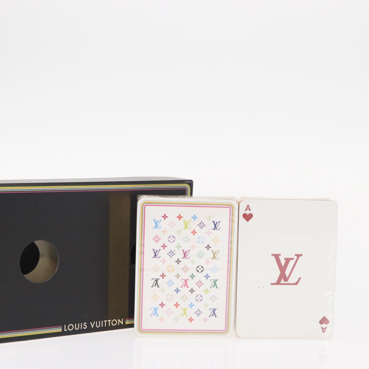 LOUIS VUITTON Monogram Multicolor Playing Cards Black White LV Auth 152420M