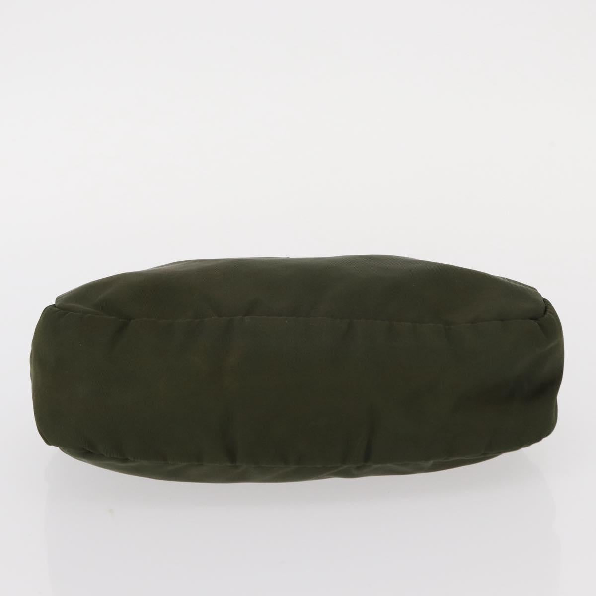 PRADA Pouch Nylon Canvas 3 Set Black Pink khaki Auth 152422