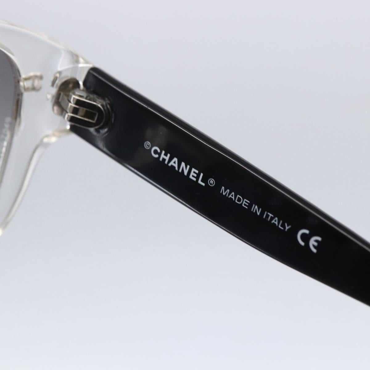 CHANEL Sunglasses plastic Black CC Auth 152424