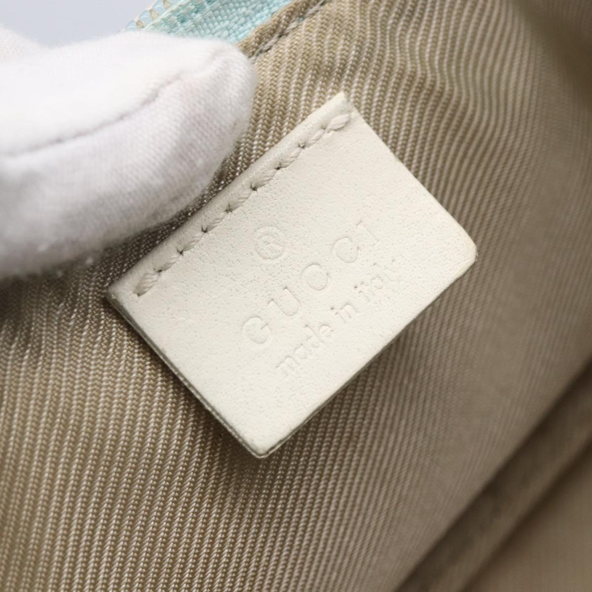 GUCCI GG Canvas Accessory Pouch Peppermint Gold 039 1103 Auth 152427