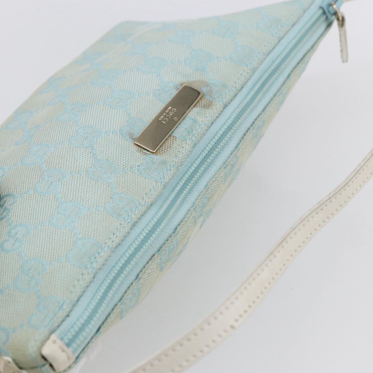 GUCCI GG Canvas Accessory Pouch Peppermint Gold 039 1103 Auth 152427