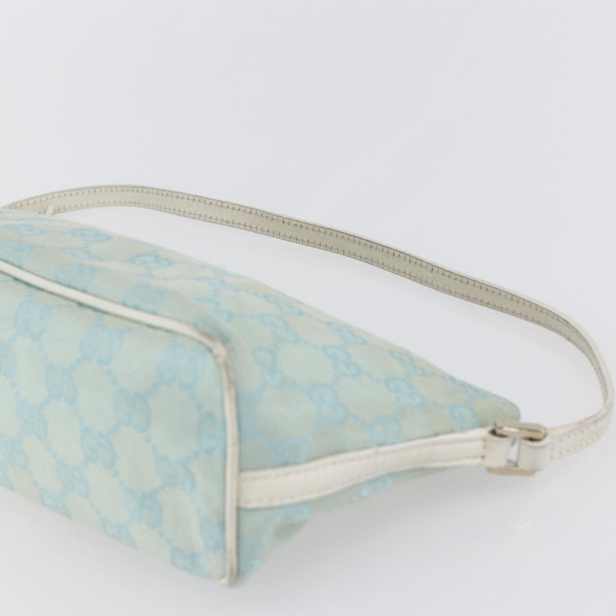 GUCCI GG Canvas Accessory Pouch Peppermint Gold 039 1103 Auth 152427