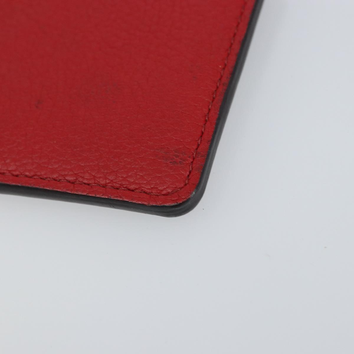 LOUIS VUITTON Monogram Porte Cartes Kimono Card Case Red M56172 LV Auth 152432