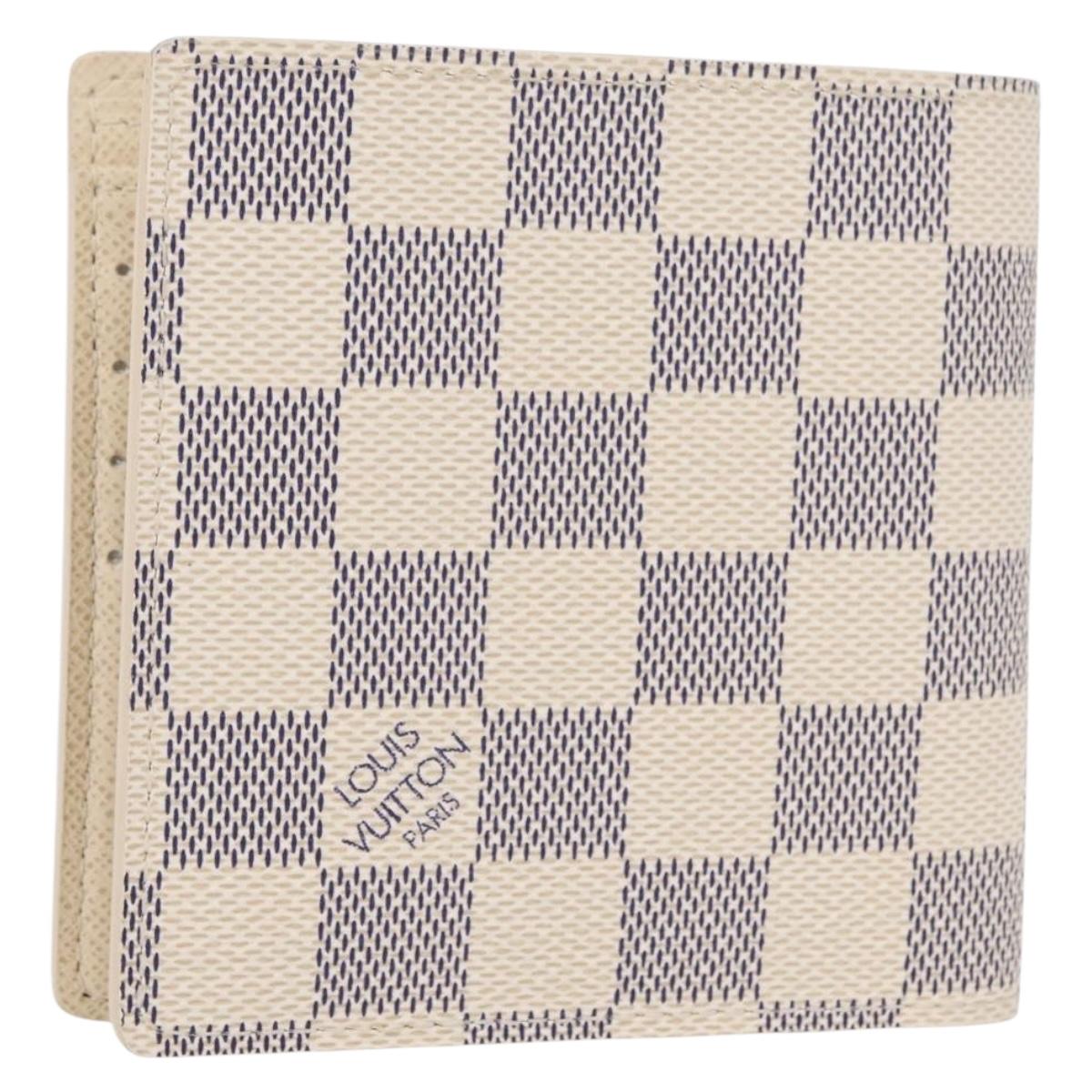LOUIS VUITTON Damier Azur Porte Feuille Marco Bifold Wallet N60018 Auth 152433V