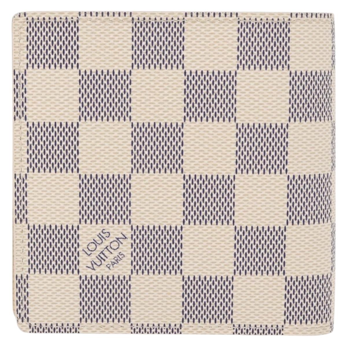 LOUIS VUITTON Damier Azur Porte Feuille Marco Bifold Wallet N60018 Auth 152433AV