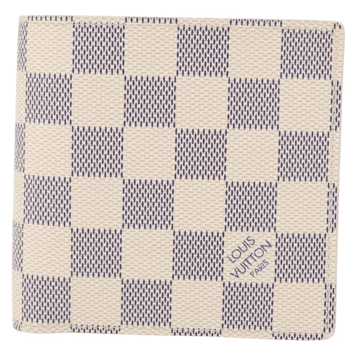LOUIS VUITTON Damier Azur Porte Feuille Marco Bifold Wallet N60018 Auth 152433AV