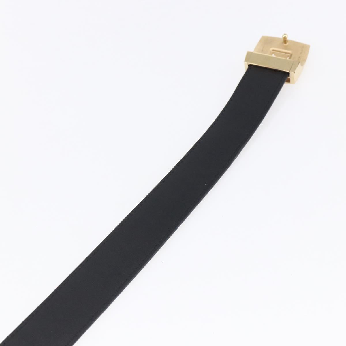 LOUIS VUITTON Multicolor Ceinture Belt Black LV Auth 152435