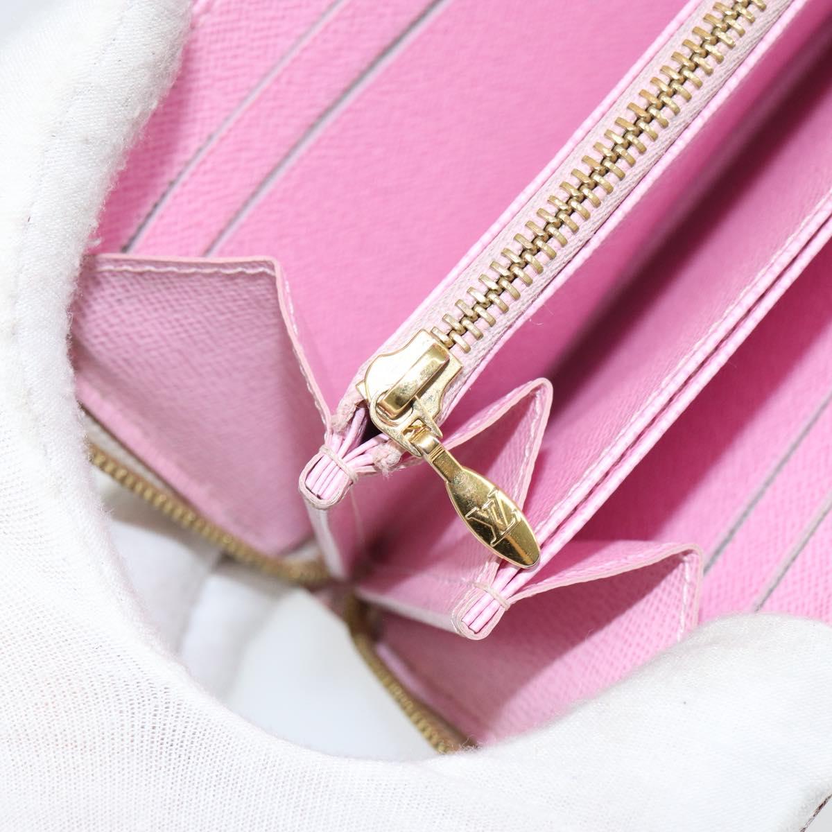 LOUIS VUITTON Monogram Multicolor Zippy Wallet Wallet White M60241 Auth 152436