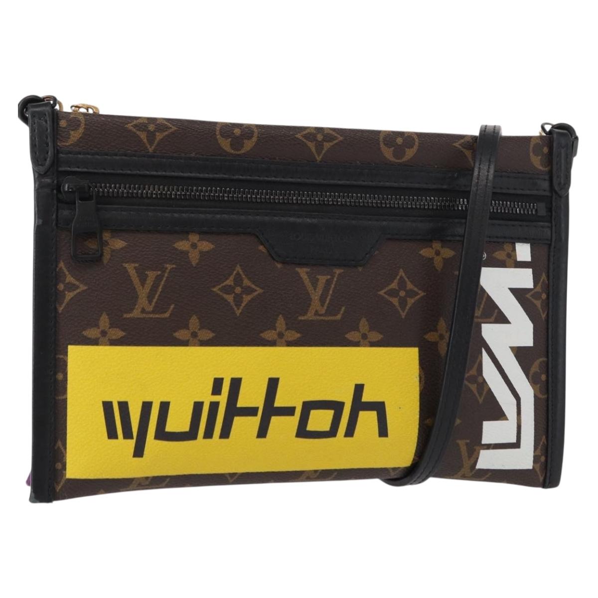 LOUIS VUITTON Monogram Monogram Denim Flat Messenger Bag M44641 LV Auth 152437SAM