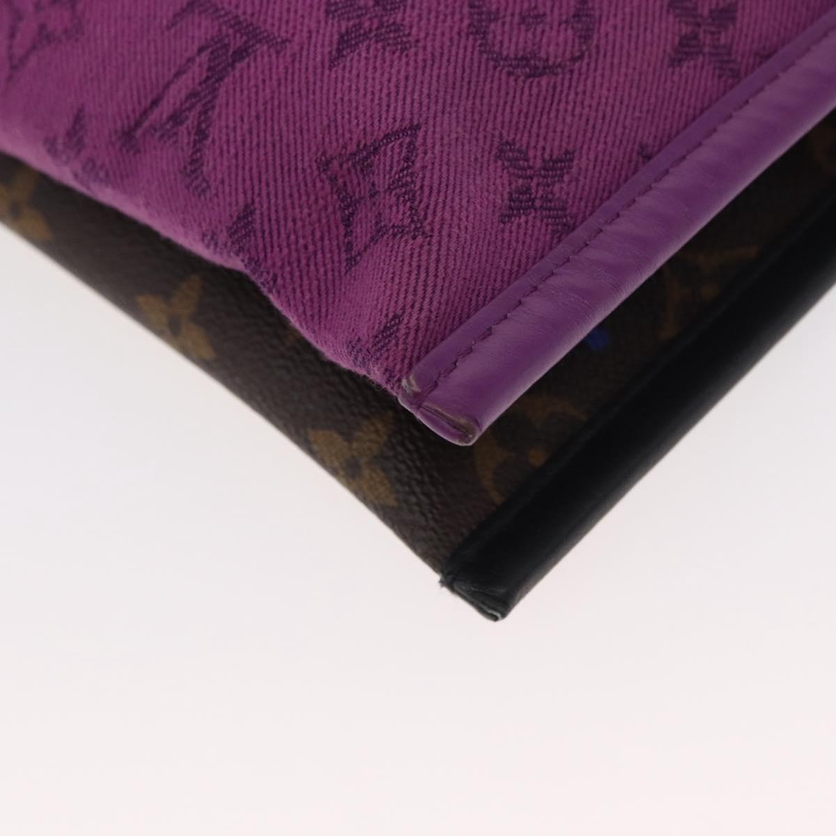 LOUIS VUITTON Monogram Monogram Denim Flat Messenger Bag M44641 LV Auth 152437A