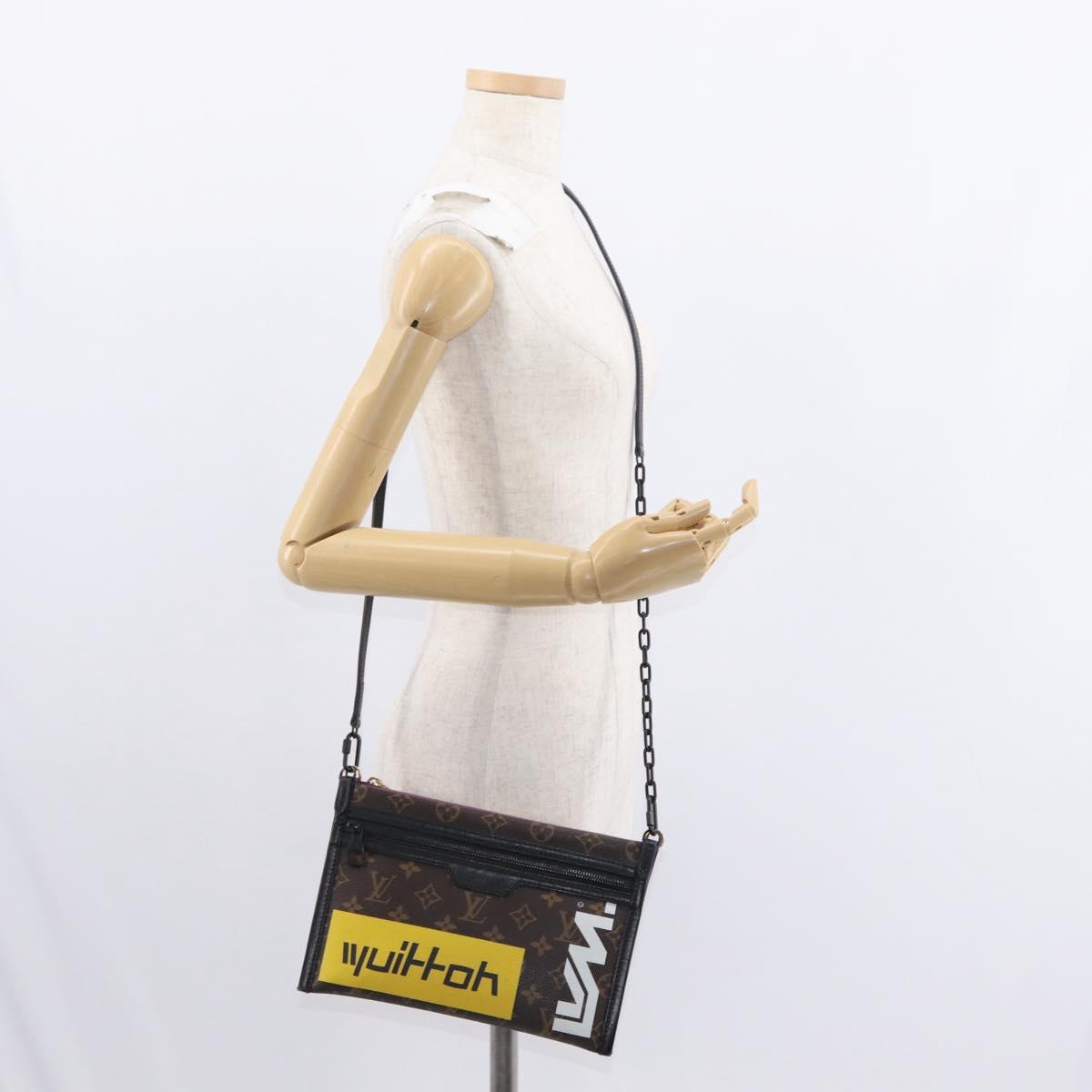 LOUIS VUITTON Monogram Monogram Denim Flat Messenger Bag M44641 LV Auth 152437A