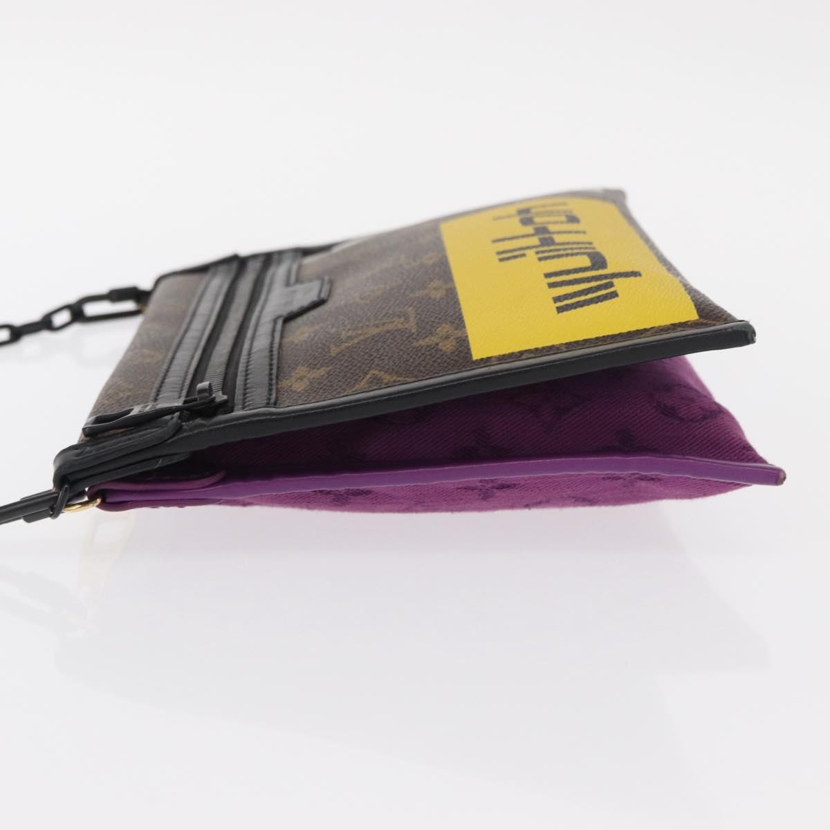 LOUIS VUITTON Monogram Monogram Denim Flat Messenger Bag M44641 LV Auth 152437A