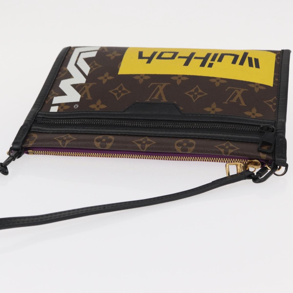 LOUIS VUITTON Monogram Monogram Denim Flat Messenger Bag M44641 LV Auth 152437SAM