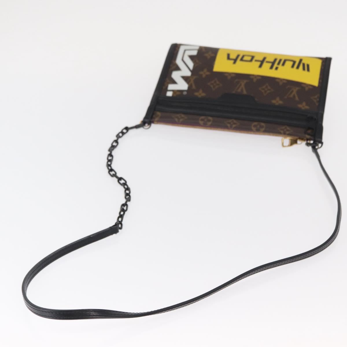 LOUIS VUITTON Monogram Monogram Denim Flat Messenger Bag M44641 LV Auth 152437A