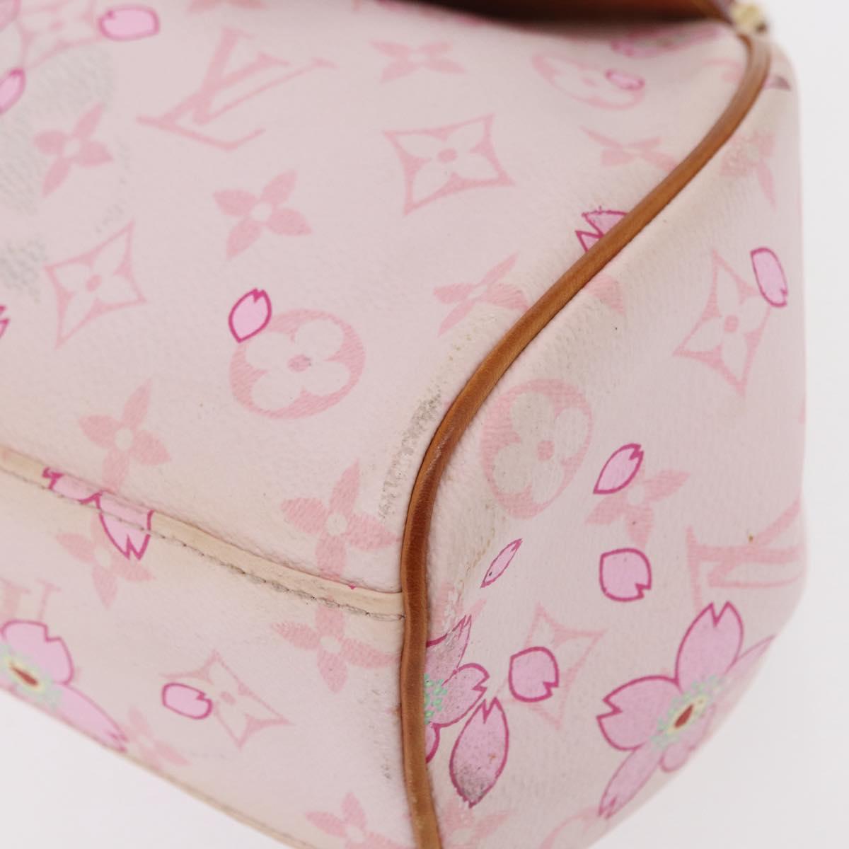 LOUIS VUITTON Monogram Cherry Blossom Sac retro PM Bag Pink M92013 Auth 152443
