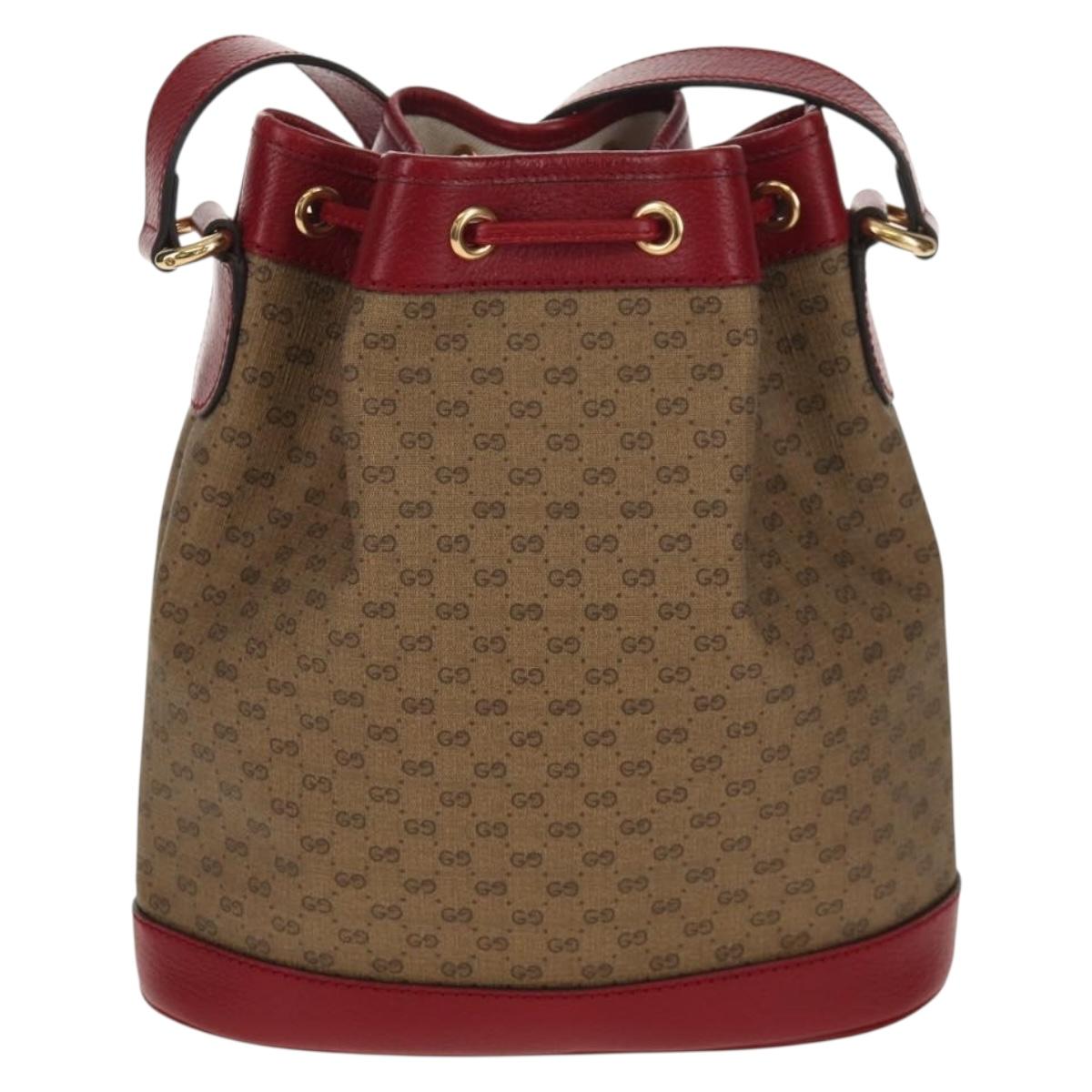 GUCCI Micro GG Supreme Doraemon Collaboration Bag PVC Beige 655597 Auth 152451AM