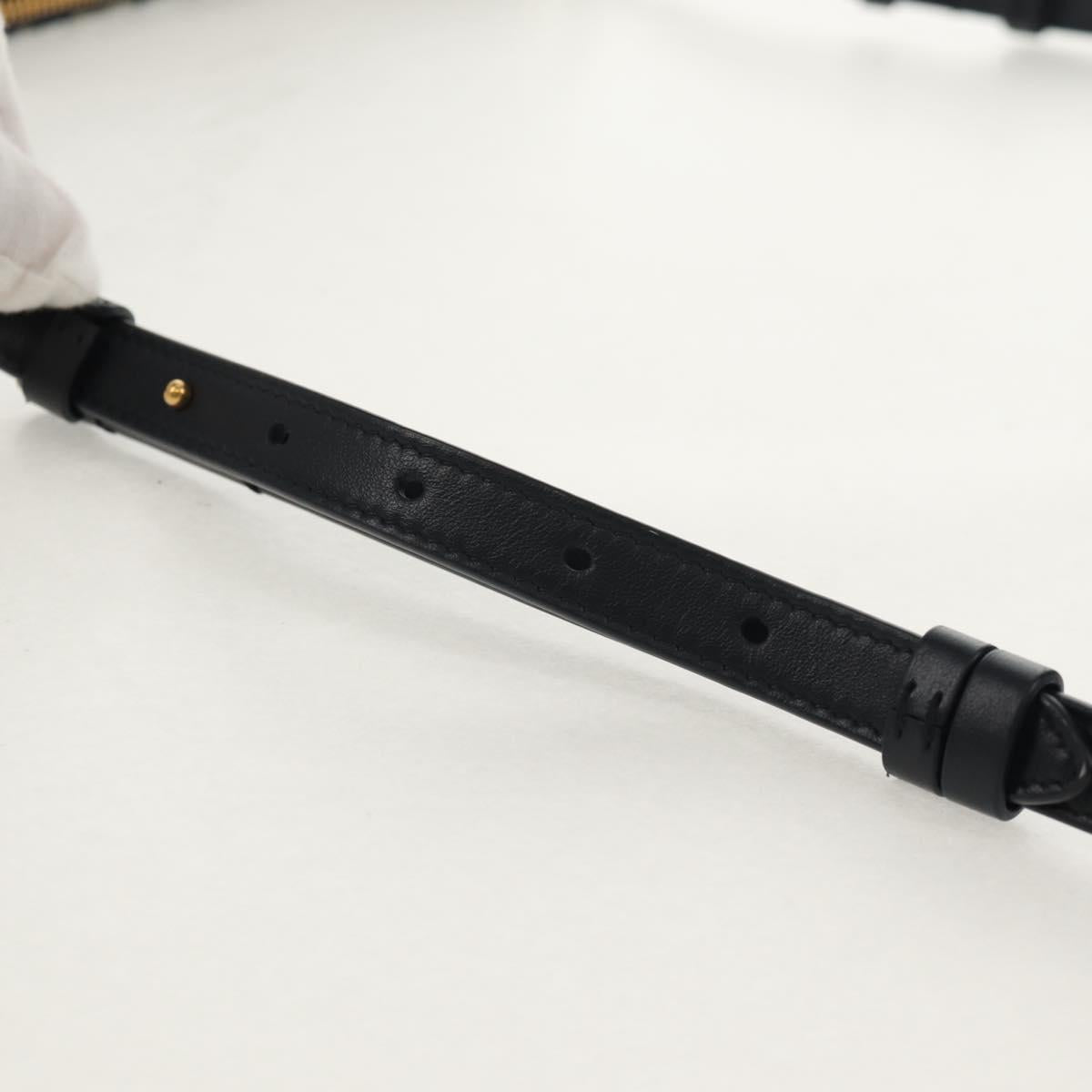 Christian Dior Trotter Canvas Shoulder Bag Navy Silver Auth 152453SM