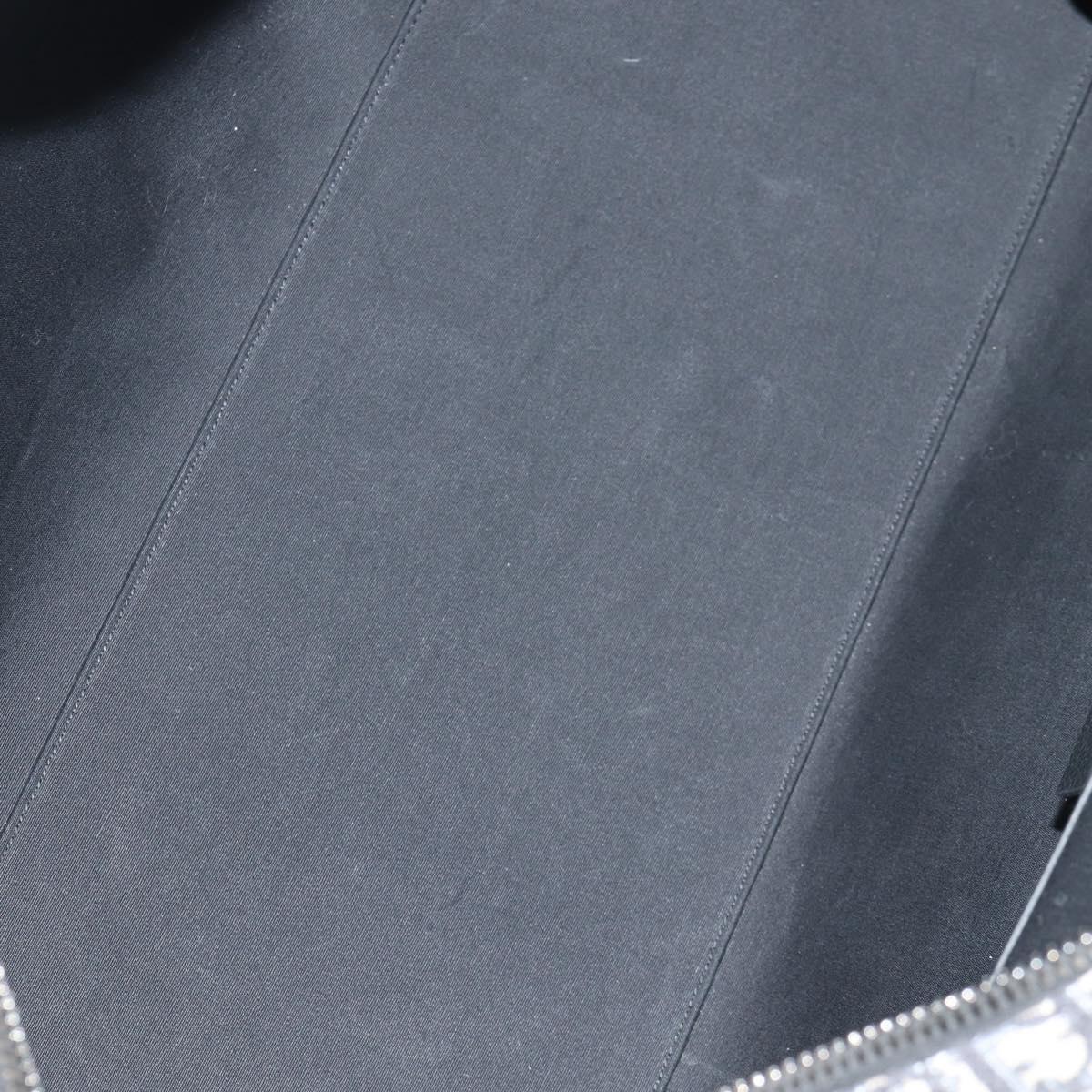 Christian Dior Trotter Canvas Jacquard Lango 50 Bag Navy Silver Auth 152454SM