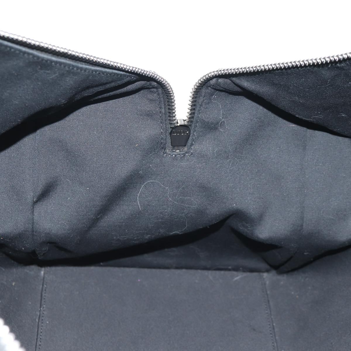 Christian Dior Trotter Canvas Jacquard Lango 50 Bag Navy Silver Auth 152454SM